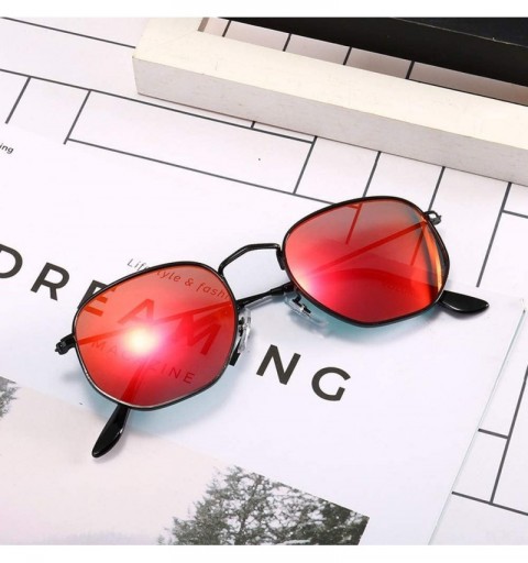 Goggle Fashion Small Box Sunglasses Sunglasses True Film Polychromatic Glasses - C1 Black Frame Grey Sheet - CB18TNRXEGQ $11.73