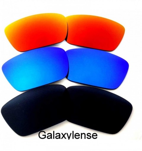 Oversized Replacement Lenses for Oakley Fuel Cell Black&Purple&Red Color Polarized-FREE S&H. 3 Pairs - Black&red&blue - C6127...