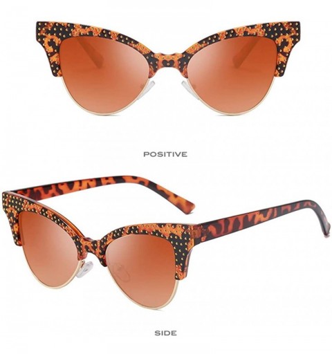 Oversized Sunglasses for Women Cat Eye Vintage Sunglasses Retro Glasses Eyewear UV 400 Protection - Coffee - C618OLCUCRM $9.10