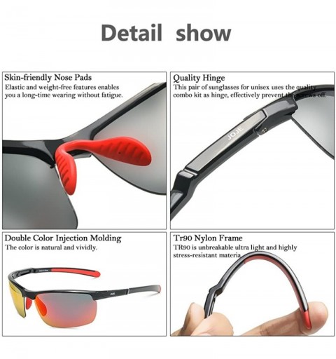 Round Polarized Sports Sunglasses for men women Baseball Running Cycling Fishing Golf Tr90 ultralight Frame JE001 - CE18D0IK5...