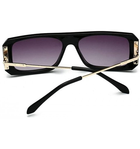 Square New Vintage Men Square Sun Glasses Fashion Unisex Driving Goggles uv400 NX - Black - C118M3MEE6T $13.24