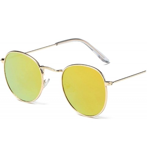 Square Classic Metal Women Sunglasses Summer UV Protection Black Frame Fashion Adult Eyeglasses - 12gold-orange - CO199CDAC79...