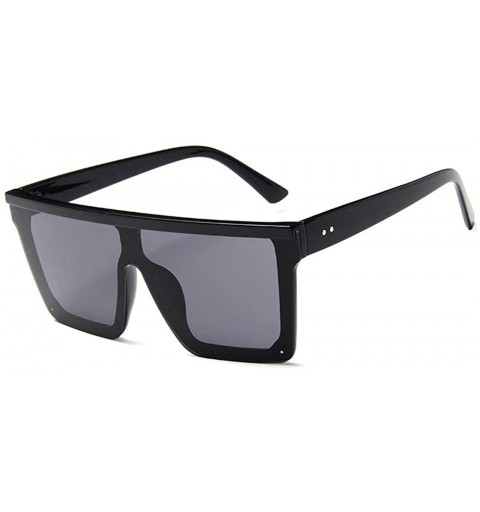 Sport Unisex Polarized Sunglasses Oversized Fashion Shades For Men/Women - Medium Black Frame + Gray Lens - C518X9XR9IA $30.87