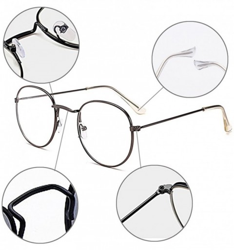 Oval Classic Vintage Small Round Lens Full Metal Frame Trendy Sunglasses For Women And Men - CA18DZMSSXX $9.05