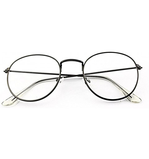 Oval Classic Vintage Small Round Lens Full Metal Frame Trendy Sunglasses For Women And Men - CA18DZMSSXX $9.05