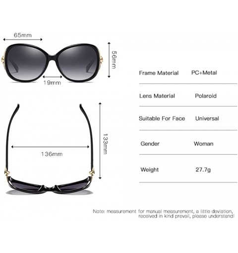 Semi-rimless Women's Square Metal Polarized HD Sunglasses with Vented Temple 100% UV Protection - B - CZ198O4CZAK $15.28