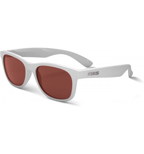Square Seafarer Polarized Sunglasses- White Frame - Rose-Amber Lenses - CF12O8W4HMT $32.04