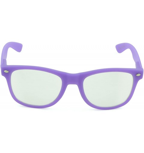 Square Men and Women's Trendy Fashion Sunglasses with 100% UV Protection - Purple-glow - CN129K0E9U9 $6.89