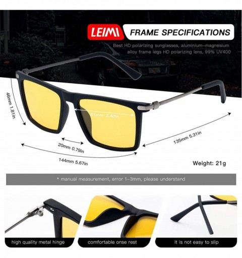 Rectangular Mens Polarized Sunglasses for Men Rectangular Driving Running Fishing Sun Glasses for Women UV400 Protection - CF...