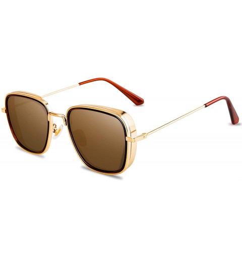 Round Luxury Brand Vintage Square Sunglasses For Men Kabir Singh Sunglasses Tony Stark Glasses Mirror Shades For Women - CB19...