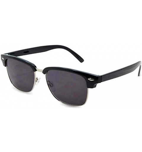 Rimless Semi Rimless Half Rim Metal Frame Retro Full Sun Readers Reading Glasses Sunglasses - Black - CC17YTE2DTI $24.39