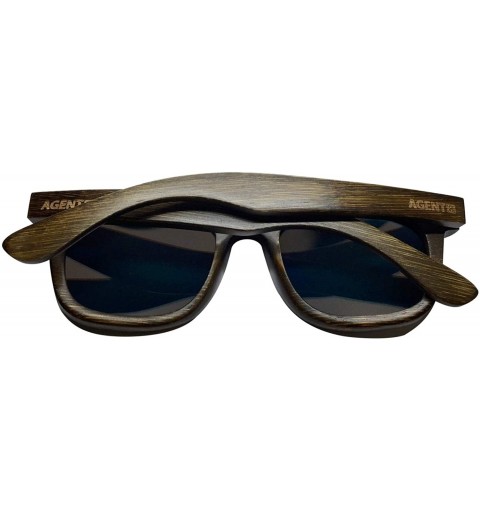 Oval Unisex Bambooyah Bamboo Wood Polarized Sunglasses - Brown/Grey Lens - CJ18UYDO9XA $34.42