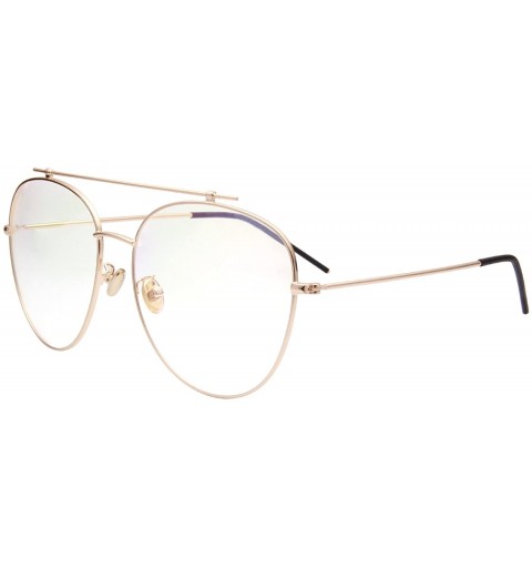 Aviator Designer Oversized Metal Womens Mens Optical Frame Round Fashion Aviator Optical Glasses JA8979 - Gold - CA1802CA28I ...