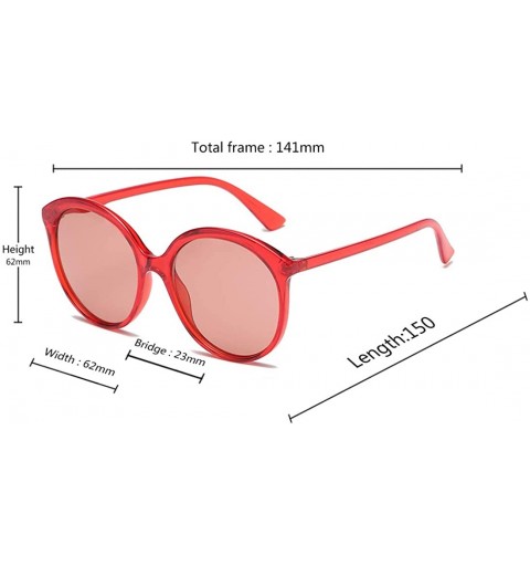 Sport Female Big box Sunglasses Shade Glasses Men and women Sunglasses - Red - CI18LL9HX58 $10.03