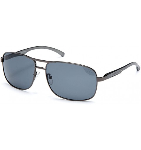 Aviator Unisex Premium Brushed Aluminum Aviator Polarized Lenses - Gunmetal - CK11WYXSTKB $18.87