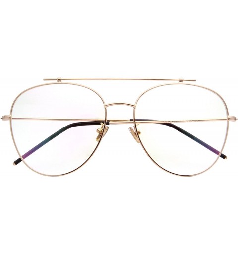 Aviator Designer Oversized Metal Womens Mens Optical Frame Round Fashion Aviator Optical Glasses JA8979 - Gold - CA1802CA28I ...