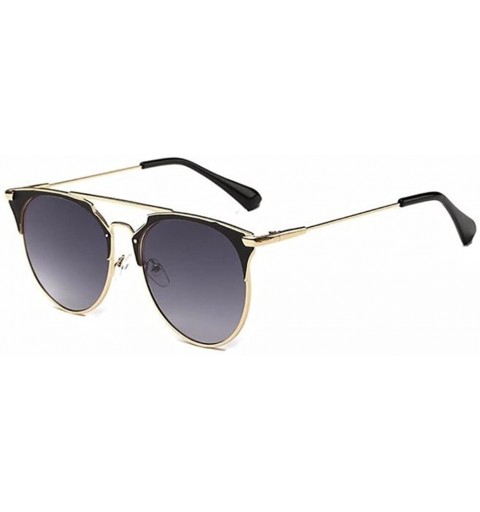 Goggle Women Cat Eye Glasses Vintage Mirror UV400 Sunglasses Eyewear - Black - CZ17AYY7DQH $10.84