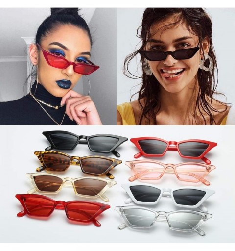 Square 8 Pairs Women Vintage Small Cat Eye Sunglasses Retro Square Shade Eyewear Eye Glasses - 8 Pairs-a - C7194UZ7DEL $20.44