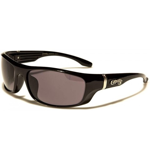 Rectangular Motorcycle Biker Riding Wrap Around Stylish Sport Sunglasses - Black - C7197050HUR $13.54