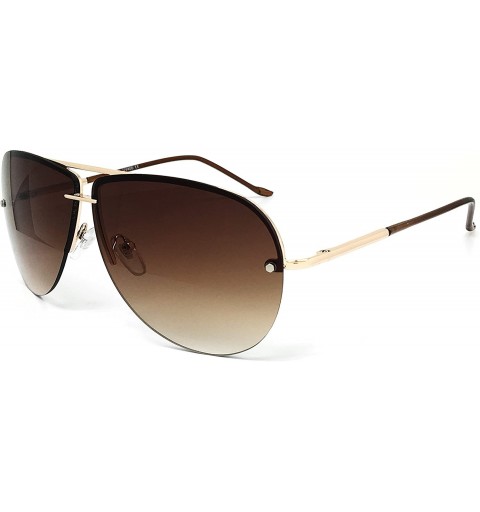 Sport 506 Tint Lenz Teardrop Rimless Metal Frame Womens Mens Aviator Sunglasses - Rimless - CD183N2HK8I $11.95