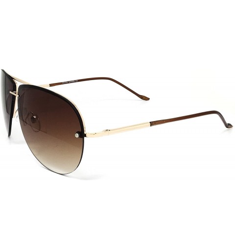 Sport 506 Tint Lenz Teardrop Rimless Metal Frame Womens Mens Aviator Sunglasses - Rimless - CD183N2HK8I $11.95