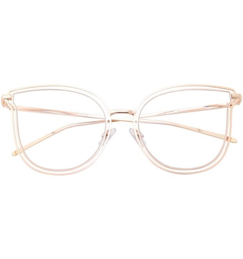 Butterfly 1 Pcs Cat Eye Butterfly Fashion Sunglasses Clear Lens Metal Frame - Choose Color - Gold - CC18N7HIMUZ $22.31