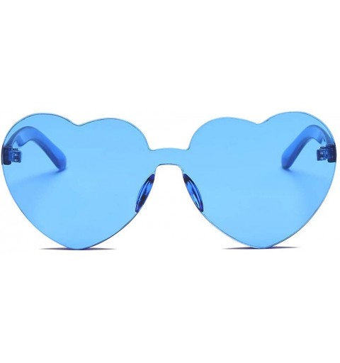 Goggle Women New Fashion Heart-shaped Shades Sunglasses Integrated UV Candy Colored Glasses - G - CB18SMGM7Z0 $7.54