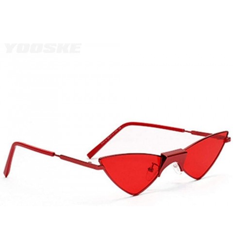 Cat Eye Sunglasses Women 2019 Fahsion Retro Cat Eye Red Glasses Men Vintage Brand Black - Red - C518Y5WALXS $11.26