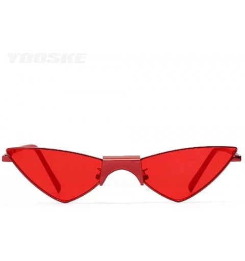 Cat Eye Sunglasses Women 2019 Fahsion Retro Cat Eye Red Glasses Men Vintage Brand Black - Red - C518Y5WALXS $11.26