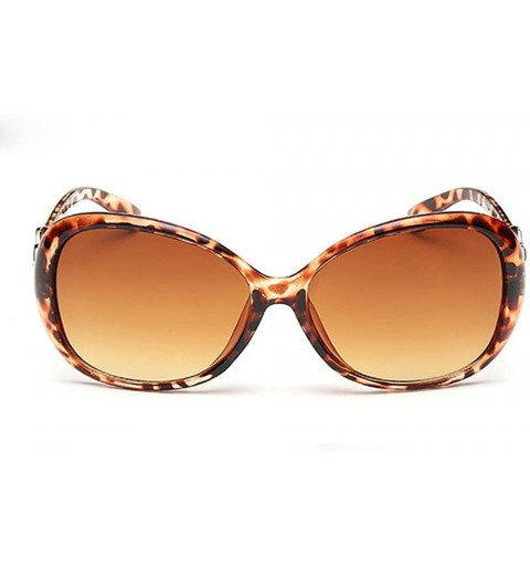 Oval Women's Sunglasses Polarized Sunglasses Vintage Big Frame Sun Glasses Ladies Double Ring Decoration Frames - B - CK195IG...