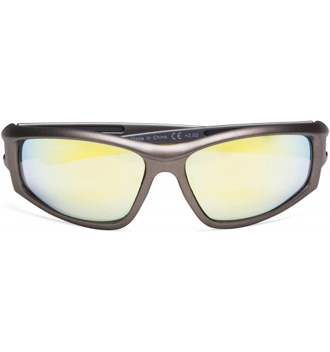 Sport Bifocal Sports Sunglasses TR90 Frame Outdoor Reading Sunglasses - Gold-mirror - C118NMMHXU8 $20.19