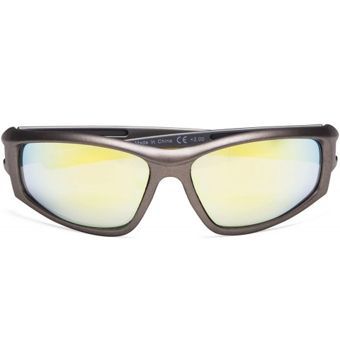 Sport Bifocal Sports Sunglasses TR90 Frame Outdoor Reading Sunglasses - Gold-mirror - C118NMMHXU8 $9.00