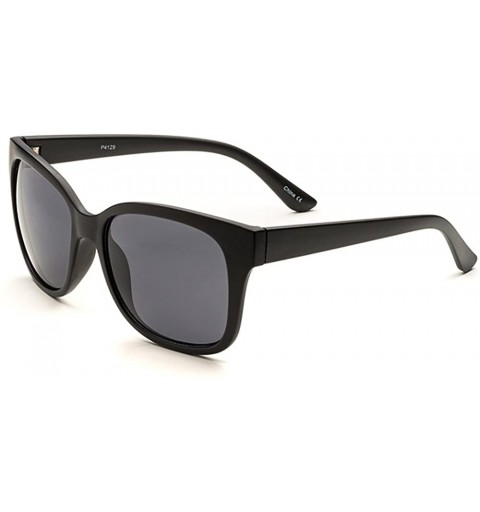 Rectangular Unisex Rectangle Wood Frame Stylish Sunglasses P4129 - Black - C217YX4NIU7 $11.56