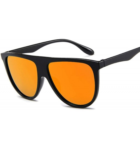 Aviator Women Sunglasses New Retro Luxury Mirror Sun Glasses Men Vintage Frame Big Round - Pink - CE198A3ODWX $39.62