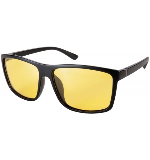 Square Night Vision Driving Glasses Polarized Anti-glare Clear Sun Glasses Men & Women Retro Classic - Black-2 - CW18CU5SKXG ...