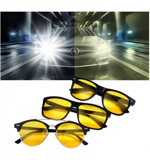 Square Night Vision Driving Glasses Polarized Anti-glare Clear Sun Glasses Men & Women Retro Classic - Black-2 - CW18CU5SKXG ...