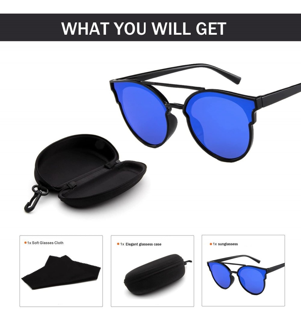 Cat Eye Men's Fashion Cat Eye Mirrored Matte Lenses Street Fashion moldable Frame Women Sunglasses 5147 (Color NO.4) - CG1994...