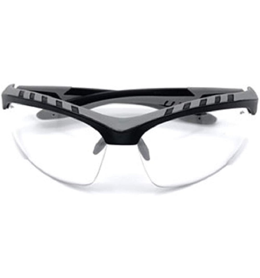 Sport High Performance Sport Protective Safety Glasses- Clear- Yellow- Smoke Lens Ansi Z87.1 - Gray Clear - CI193EW2AA2 $16.33
