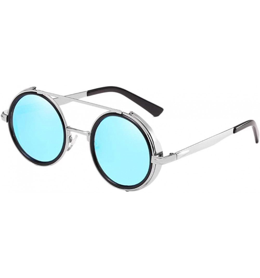Sport Outdoor Metal Frame Sunglasses Mens Womens 50s Activities Fishing Driving - Blue - CM18DM4WLTZ $29.59
