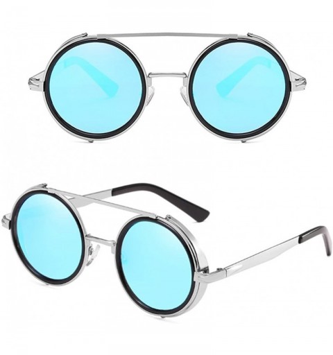 Sport Outdoor Metal Frame Sunglasses Mens Womens 50s Activities Fishing Driving - Blue - CM18DM4WLTZ $13.41