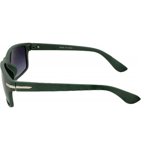 Rectangular Men's Classic Premium Wayfarer Sunglasses Rectangular Fancy Retro Vintage Trendy Driving Sunglasses - Green - CJ1...