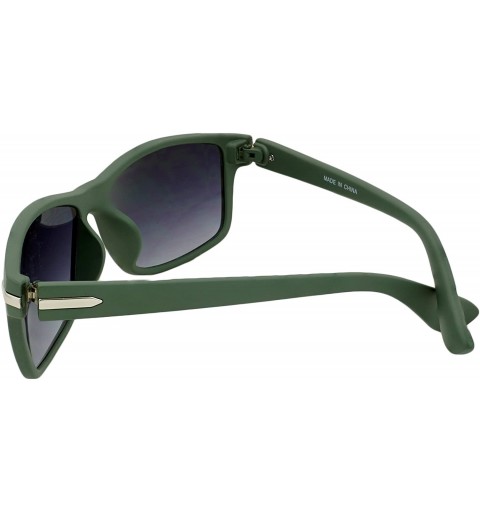 Rectangular Men's Classic Premium Wayfarer Sunglasses Rectangular Fancy Retro Vintage Trendy Driving Sunglasses - Green - CJ1...