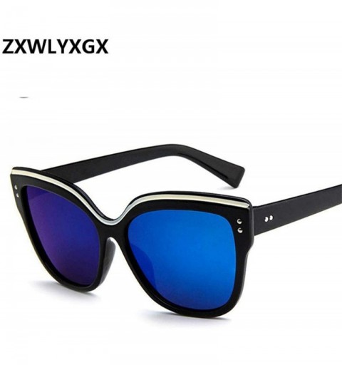 Butterfly Cat Eye Fashion Sunglasses Men Women Brand Designer Eyebrows Butterfly C10 - C10 - C5193WCDEHS $11.19