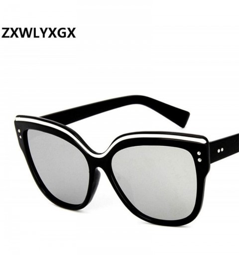 Butterfly Cat Eye Fashion Sunglasses Men Women Brand Designer Eyebrows Butterfly C10 - C10 - C5193WCDEHS $11.19