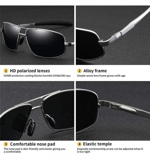 Aviator TAC HD Polarized Sport Sunglasses for Driving Men Women Sport Coating Mirror Sun Glasses Night Vision Sunglasses - CT...