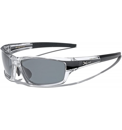 Goggle Polarized Wrap Around Fishing Driving Cycling Golf Sunglasses - Clear - Black - C311OXKLIM9 $15.94