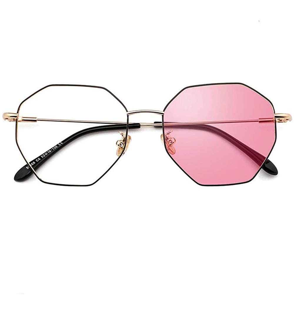 Round New finished myopia photochromic sunglasses ladies blue shading glasses round face irregular frames - CT18A9MUERD $24.23