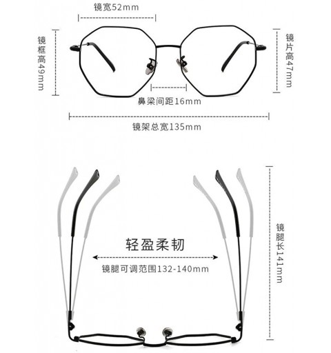 Round New finished myopia photochromic sunglasses ladies blue shading glasses round face irregular frames - CT18A9MUERD $24.23
