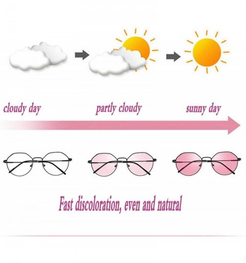 Round New finished myopia photochromic sunglasses ladies blue shading glasses round face irregular frames - CT18A9MUERD $24.23