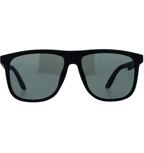 Oversized Soft Matte Plastic Thin Oversize Horned Sunglasses - Black - CL12EDWVZ0B $18.96